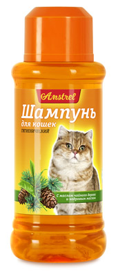 Шампунь Amstrel для кошек ранозаживляющий с маслом чайного дерева и кедровым маслом