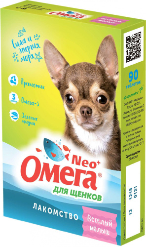 Омега Neo+ С-М с пребиотиком  Веселый малыш  д щенков          60 таб.
