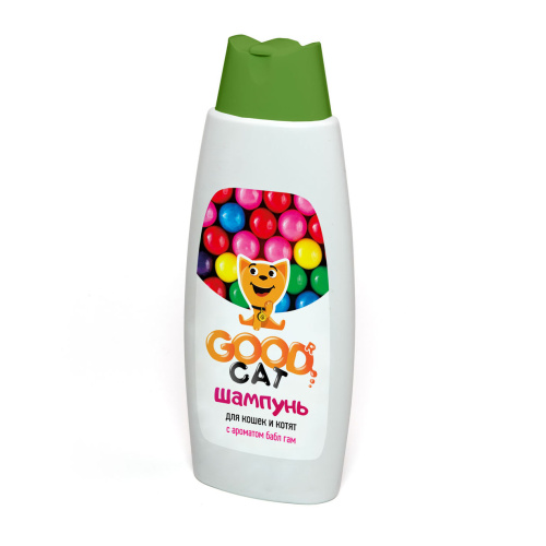 Good Cat Шампунь для КОШЕК и КОТЯТ с ароматом BUBBLE GUM, 250 мл.