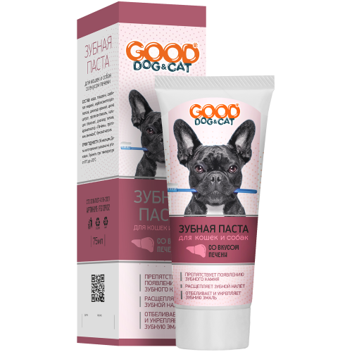 Good Dog&Cat Зубная паста для кошек и собак со вкусом ПЕЧЕНИ 75 мл
