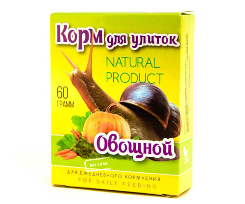 PETLUNCH корм для улиток  Овощной , коробка 60 гр