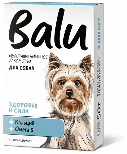 Лакомство мультивитаминное BALU для собак Здоровье и сила