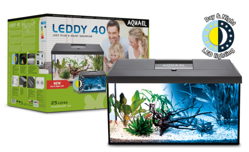 124281 Аквариумный комплекс LEDDY XL SET 40, черный (41X25X35)