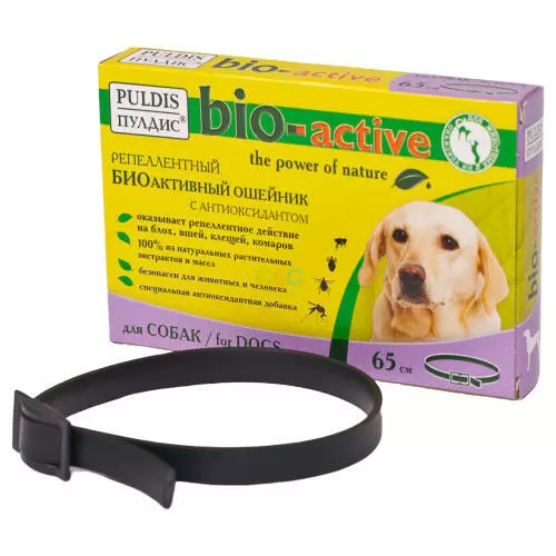 Ошейник  Пулдис Био от блох д собак 65см 12 120шт. 401175