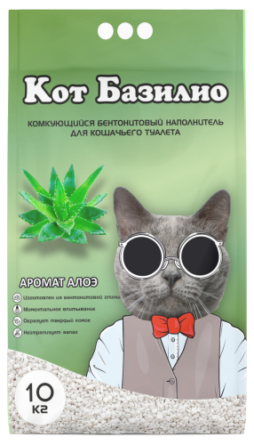 кот базилио 10кг алоэ