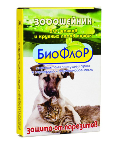 БиоФлор ошейник п б д щенков и кошек кр. пород  40см 1 20 шт