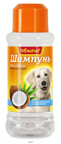 EVC040 Шампунь Amstrel 320мл для собак восстанавливающий с кокосовым маслом и пантенолом, Беларусь