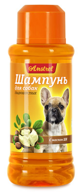 EVC011 Шампунь Amstrel 320мл для собак гладкошерстных с маслом ши, Беларусь