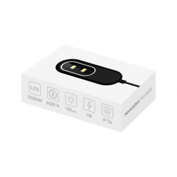 87671 Светодиодный светильник Pico Tablet (для пресноводного аквариума до 10л), USB, 6500K черный3